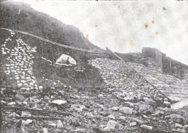 The Gynn Slade, at the northerly end was completely demolished and part of the road undermined.