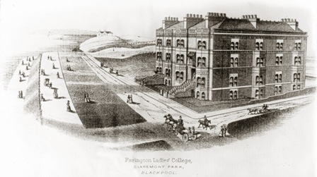 Farington Ladies College, Rutland Gate, Claremont Park,North Promenade, Blackpool, in the 1880s.