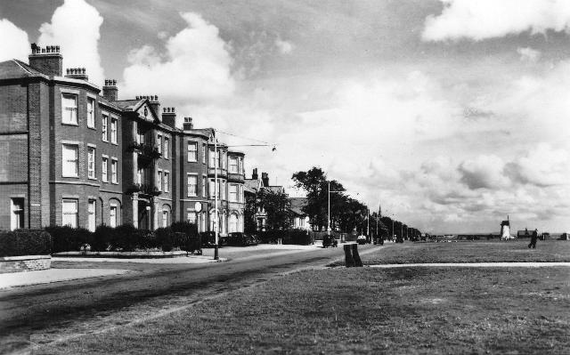 The Clifton Arms Hotel and Lytham Green in the 1950s.