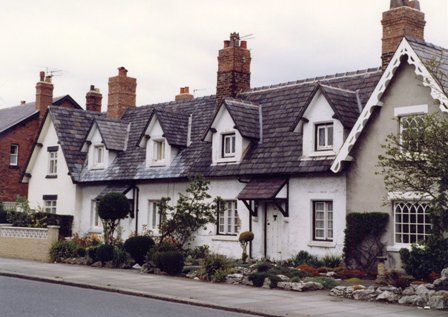 The White Cottages, Church Road, St.Annes in the early 1980s.