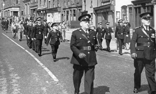 The St.John's Ambulance Brigade, Civic Sunday Procession, Kirkham , June 1951.