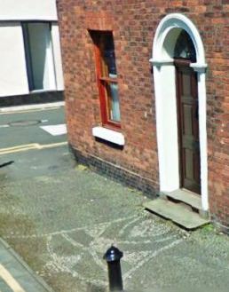 Pebble pavement in Bath Street, Lytham.