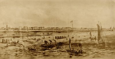 The seafront at Lytham before the erection of the pier.