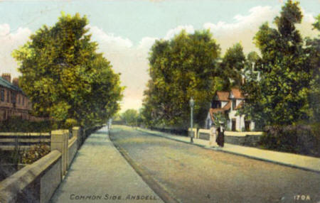 Commonside with Church Farm to the right c1905
