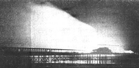 THIS picture, taken when the 1958 South Pier fire was at its height, shows the mass of flames as the domes of the amusement arcade, formerly the Grand Pavilion, collapsed.