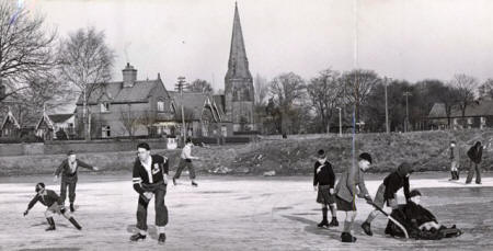 Skating at Wrea Green in the 1950s