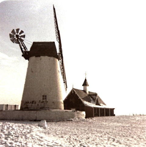 Lytham Windmill snowscene, 1981 snowscene 1981