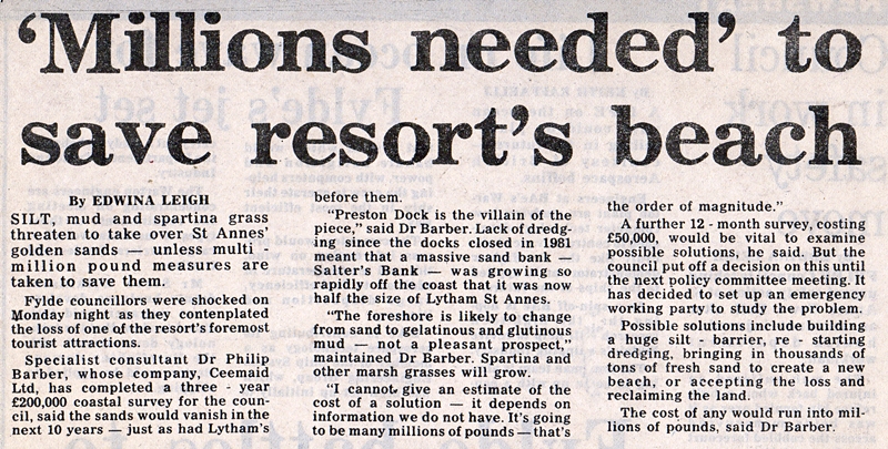 Lytham St.Annes Express, 19 February 1987.