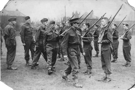 Photo of Army Cadets at Arnold School, Blackpool in the 1940s.