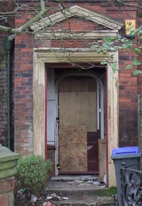 Alderlea, March, 2010. The vestibule door.