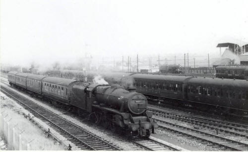 Trains near Bloomfield Road, Blackpool c1960.