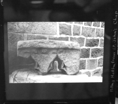 Pilling Hall Farm showing stone from the old St John's Church. 
