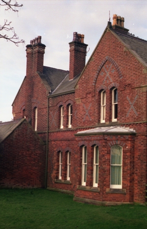 The farmhouse at Preese Hall Farm, rebuilt c1863-4.