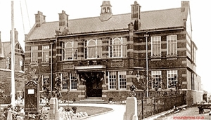 St Annes on-the-Sea Urban District Council Offices c1902. This is a Grade II Listed Building. The Public Offices opened on 22 January 1902 and the building was the small-town equivalent of a Town Hall. It housed the council and committee rooms, offices for clerk, rate collector, nuisance inspector, surveyor & medical officer of health.