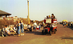 The miniature bus which ran from the pier, along the Promenade in the 1980s. The miniature bus which ran from the pier, along the Promenade in the 1980s.