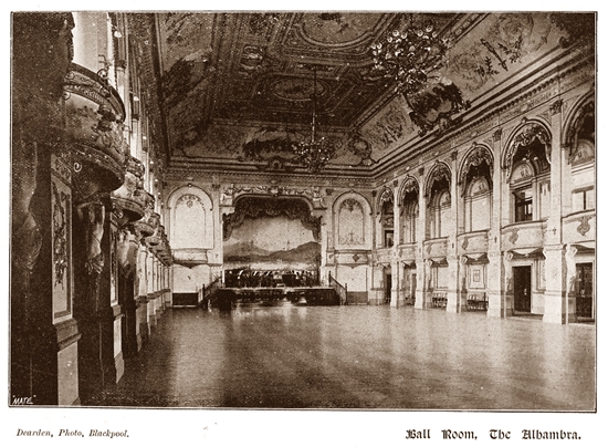 The Ballroom at The Alhambra, Blackpool 1899.