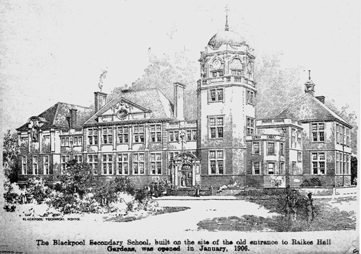Blackpool Secondary School, opened in 1906. Blackpool Secondary School, opened in 1906.
