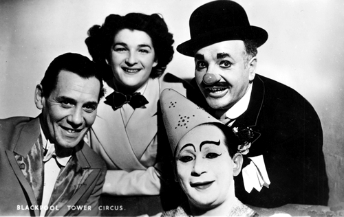 Charlie Cairoli at Blackpool Tower Circus c1950.