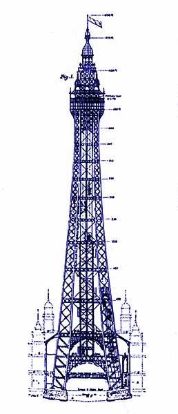 Plans for Blackpool Tower, 1891.