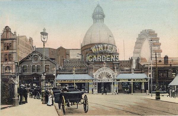 Winter Gardens Entrance Church Street, Blackpool c1904.