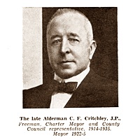 Charles F. Critchley, Mayor of Lytham St.Annes 1922-1925. Charles F. Critchley, Mayor of Lytham St.Annes 1922-1925.