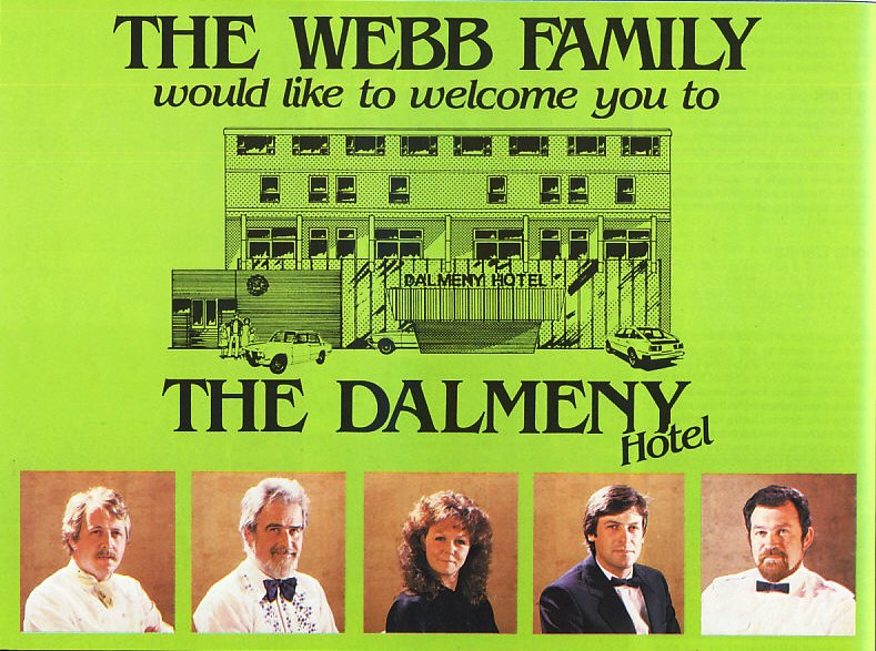 Advert for the Dalmeny Hotel, South Promenade, St.Annes-on-the-Sea, 1983.