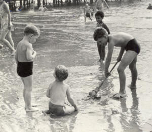 The heatwave, St.Annes, August 1955.