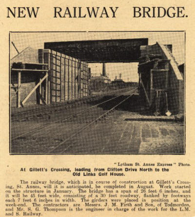 Highbury Road Bridge under construction.