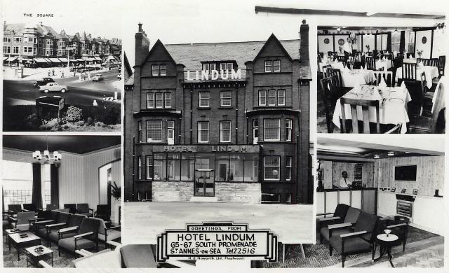 Postcard view of the Lindum Hotel,1970s.