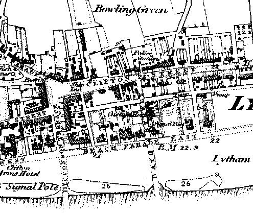 Ordnance Survey Map of Lytham, circa 1846
