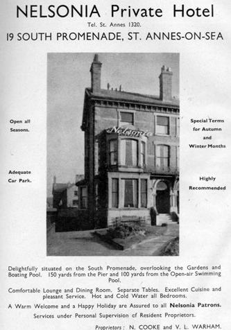 Advert for the Nelsonia Hotel, 1948.