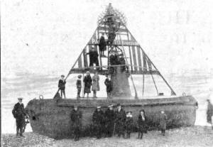 The Packington buoy high & dry at St.Annes in 1914.