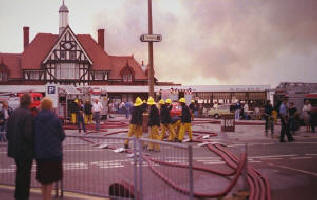 Photo of St.Annes Pier fire in 1982.