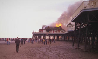 Photo of St.Annes Pier fire in 1982.