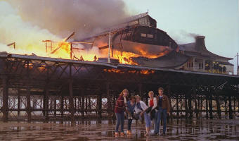 Photo of St.Annes Pier fire in 1982.