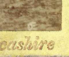 'OE' for Ogle & Edge, photographers, Preston, in the late 1850s.