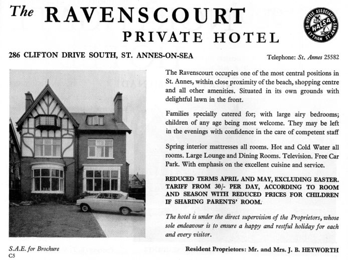 The Ravenscourt Hotel, Clifton Drive South, St.Annes-on-the-Sea.