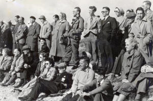 Crowds watching the event.