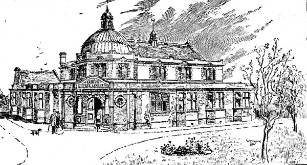 Architects impression of the new Library, St.Annes-on-the-Sea, 1904.