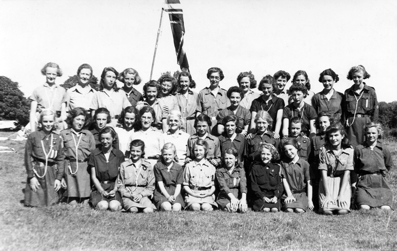 The 9th St Annes-on-Sea Girl Guides in the 1950s.