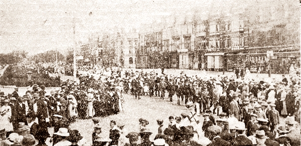 Procession in the Square, St.Annes Peace Celebrations, 1919 Procession in the Square, St.Annes Peace Celebrations, 1919