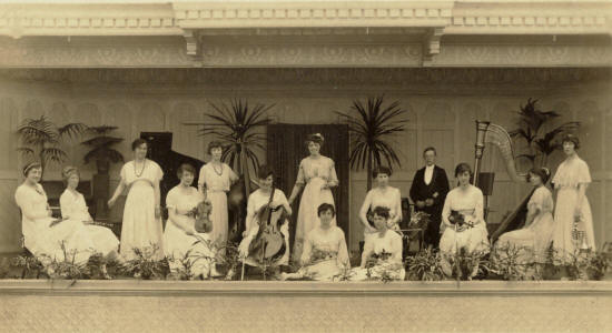 Kate Erl's Ladies Orchestra, The Floral Hall, St.Annes Pier, 1910-20.