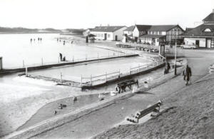 Fairhaven Lake frozen over, January 1962