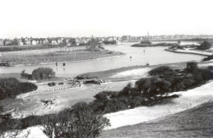 Fairhaven Lake frozen over, January 1962