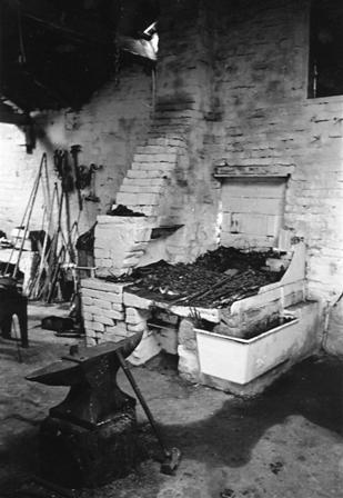 Photo of the Eagle and Child, Weeton, and the interior of a smithy, possibly at Weeton. The photos date from the 1940s or 1950s.